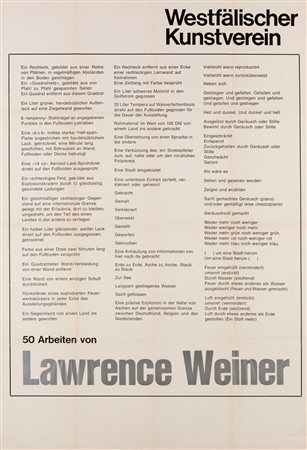 (rif.) Lawrence Weiner - 50 Arbeiten von Lawrence Weiner, 1972