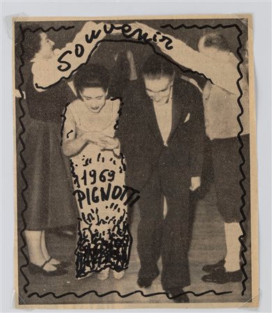 Lamberto Pignotti (Firenze 1926)  - Lotto composto da 02 pennarelli su ritagli di giornale