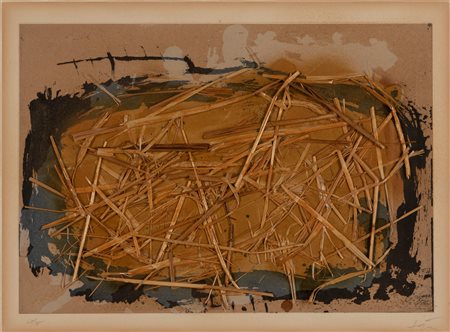 Antoni Tapies (Barcellona 1923-2012)  - La paille, 1969