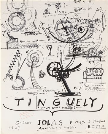Jean Tinguely (Freiburg 1925-Berna 1991)  - Tinguely, Galeria Iolas, Roma , 1967