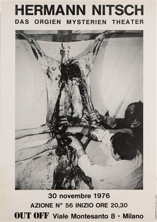 (rif.) Hermann Nitsch - Lotto composto da catalogo e poster dalla performance Das Orgien Mysterien Theater 