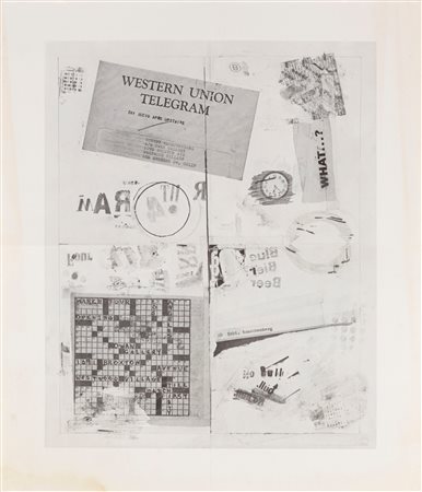 (rif.) Robert Rauschenberg - Robert Rauschenberg, Western Union Telegram, Los Angeles, Dwan Gallery, 1961
