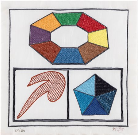 Lucio Del Pezzo (Napoli 1933-Milano 2020)  - Lotto composto da arazzo e poster