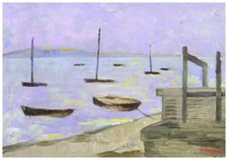 RENZO GRAZZINI Firenze 1912 – Firenze 1990 Senza titolo Olio su tavola 50 x...