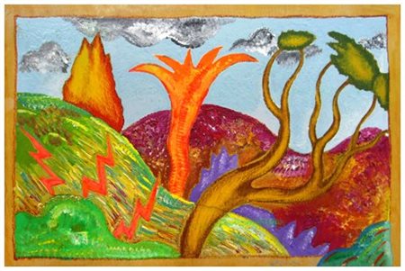 LUCA ALINARI Firenze 1943 Senza titolo Olio e t.m. su tavola 20 x 30. Firma...