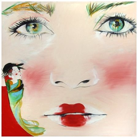 LIDIA BACHIS Roma 1969 Fior di Rosso, 2000 Olio su tela 60 x 60. Titolo, data...