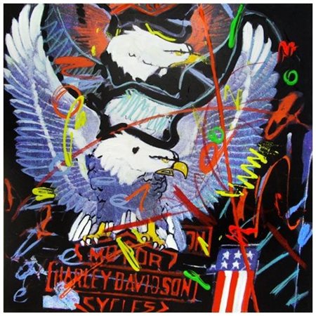 ENRICO MANERA Asmara (Eritrea) 1948 Harley, 2002 Olio e t.m. su tela 60 x 60....