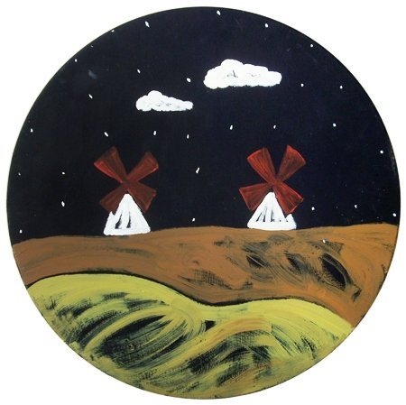 TANO FESTA Roma 1938 – Roma 1987 Divieto di Festa Acrilico su disco metallico...