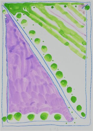 Claudio Knopfli SENZA TITOLO tecnica mista su carta, cm 35x25 firma