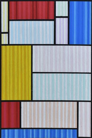 Francesco Fasano COMPOSIZIONE CRONOMETRICA LINEARE acrilico su cartoncino, cm...