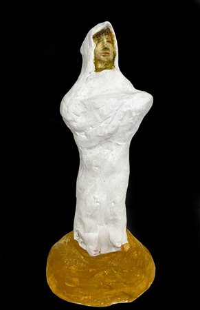 Claudio Parigi 2020 gesso e acrilico, h cm 19 sotto la base: firma e titolo...