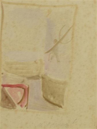 Mario Marcucci SENZA TITOLO goache su carta, cm 21,5x16 firma L'opera...