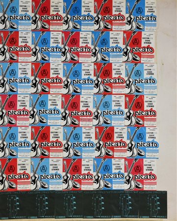 Dando SENZA TITOLO collage su cartoncino, cm 71,5x57