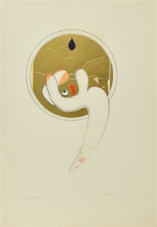 Valentina Berardinone SANTA ESTATICA collage e carboncino su carta, cm 70x50...