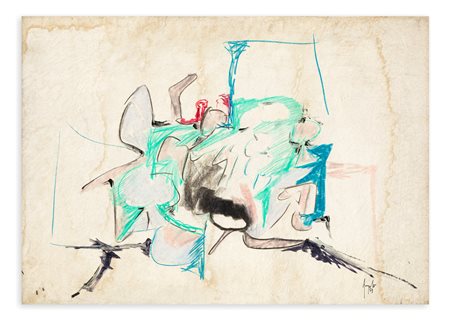 SERGIO DANGELO (1932) - Senza Titolo, 1959