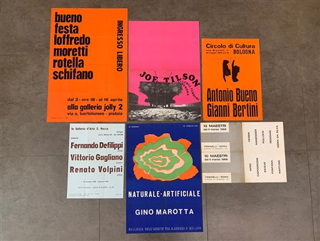 AUTORI VARI - Lotto unico composto da 13 tra manifesti e inviti