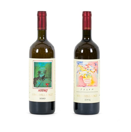 AUTORI VARI (MITORAJ E FOLON) - Lotto unico composto da 2 bottiglie