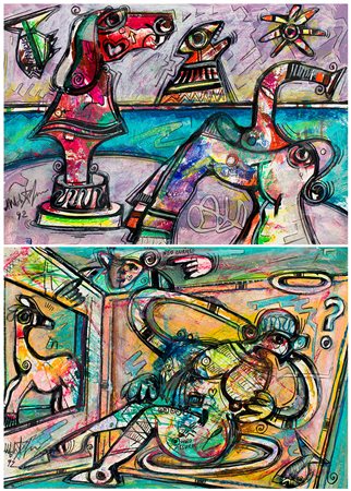 MARTINO DELEGO (1956) - Lotto unico composto da 2 opere