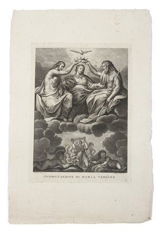 EREDI BENEDETTO (1750 - 1812) - Incoronazione di Maria Vergine. .