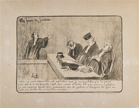 DAUMIER HONORÈ (1808 - 1879) - Les gens de justice.