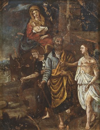 ARTISTA DEL XVIII SECOLO  - La fuga in Egitto.