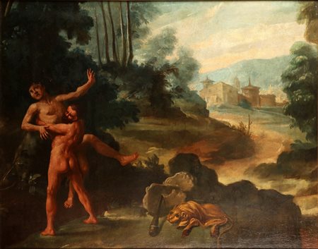 ARTISTA VENETO DEL XVIII SECOLO  - Ercole e Anteo.