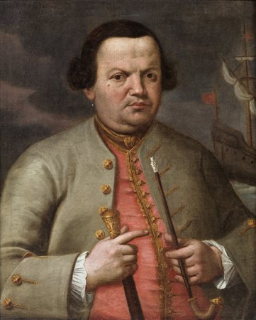 ARTISTA VENETO DEL XVIII SECOLO  - Ritratto di gentiluomo. .