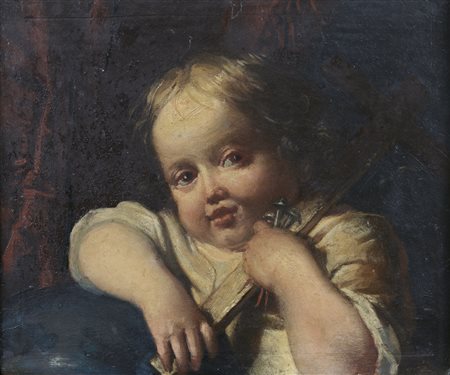 ARTISTA EMILIANO DEL XVII SECOLO  - Cristo bambino con i simboli della passione.