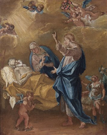 ARTISTA DEL XVIII SECOLO  - Morte di San Giuseppe.