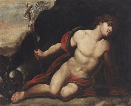 ARTISTA DEL XVIII SECOLO  - San Giovanni Battista nel deserto.