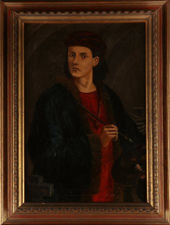 ARTISTA DEL XIX SECOLO  - Ritratto di pittore. .