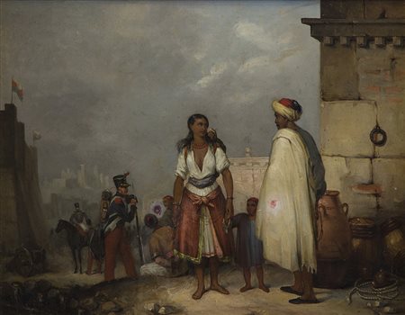 ARTISTA DEL XIX SECOLO  - Paesaggio orientalista.