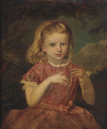 ARTISTA DEL XIX SECOLO  - Ritratto di bambina.