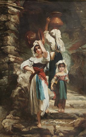 LONG EDWIN (1829 - 1891) - Attribuito a. Acquaiole.