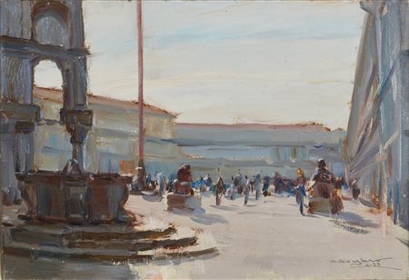 SOGARO OSCAR (1888 - 1967) - Veduta veneziana.