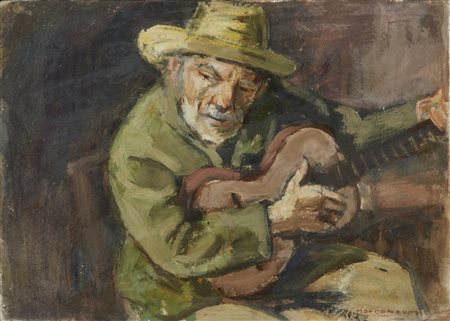 NOVATI MARCO (1895 - 1975) - Suonatore di chitarra.
