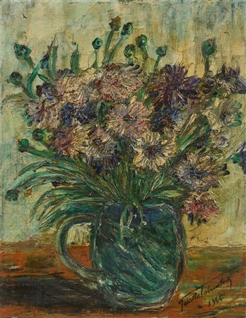  ARTISTA DEL XX SECOLO - Natura morta di fiori. .