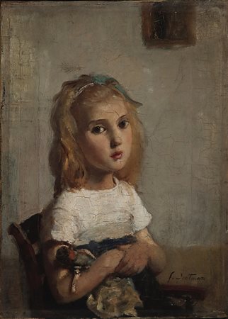 ARTISTA DEL XIX-XX SECOLO  - Ritratto di bimba.