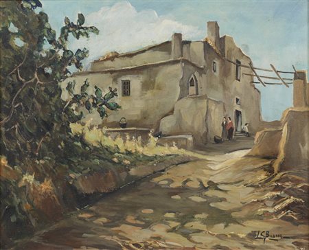 BUONO LEON GIUSEPPE (1887 - 1975) - Casolare rustico in campagna.
