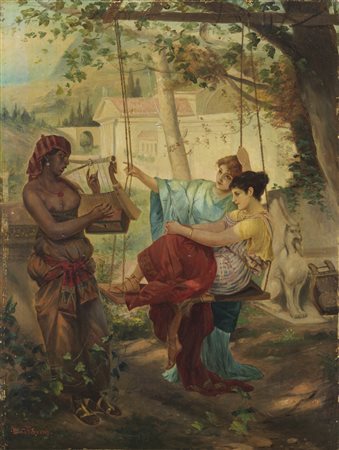 FERRONI EGISTO (1835 - 1912) - Scena di genere.