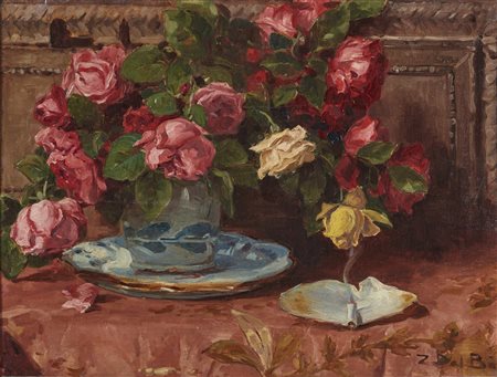 DAL BO ZACCARIA (1872 - 1935) - Natura morta di fiori. .