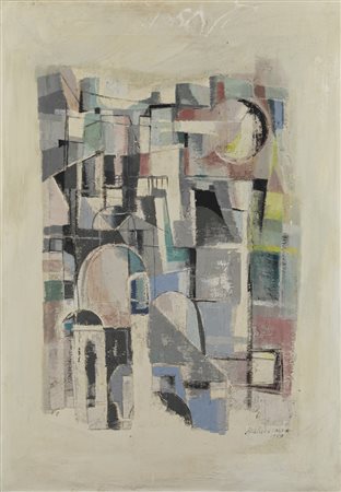 MARIOLI (BALDOVINO) MARINO (1910 - 1957) - Case di pescatori a Montisola.