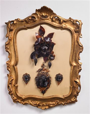 MANIFATTURA DEL XIX SECOLO  - Parure in tartaruga scura, epoca Napoleone III. .