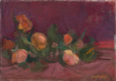 MARIO MAFAI, Sei rose sul rosso, 1948/50