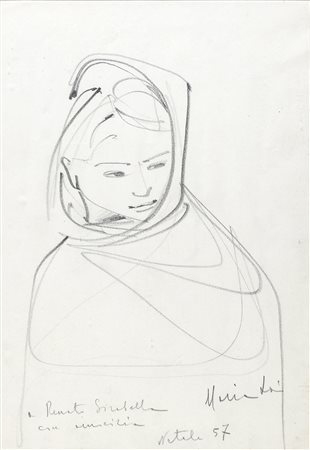 MARIA LAI, Donna con foulard, 1957