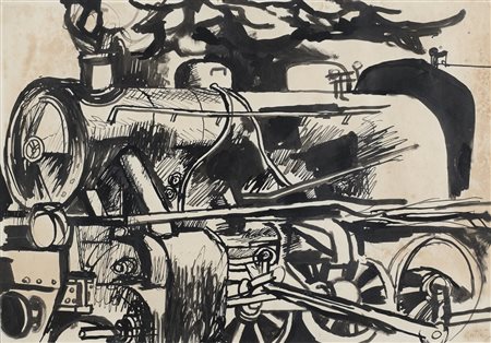 RENATO GUTTUSO, La locomotiva, anni '50