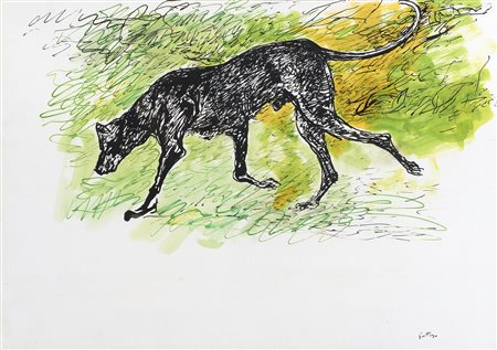 RENATO GUTTUSO, Il cane, 1985
