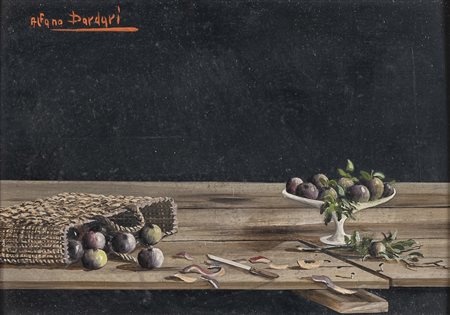 AlLFANO DARDARI, Composizione con frutti, 1955 ca.