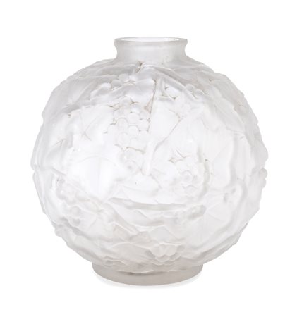 VASO IN CRISTALLO OPALESCENTE, ESPAJUVET LALIQUE ANNI '40