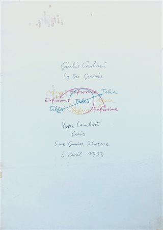 PAOLINI GIULIO Genova (Ge) 1940 Le tre grazie 1978 Poster vintage intelato...